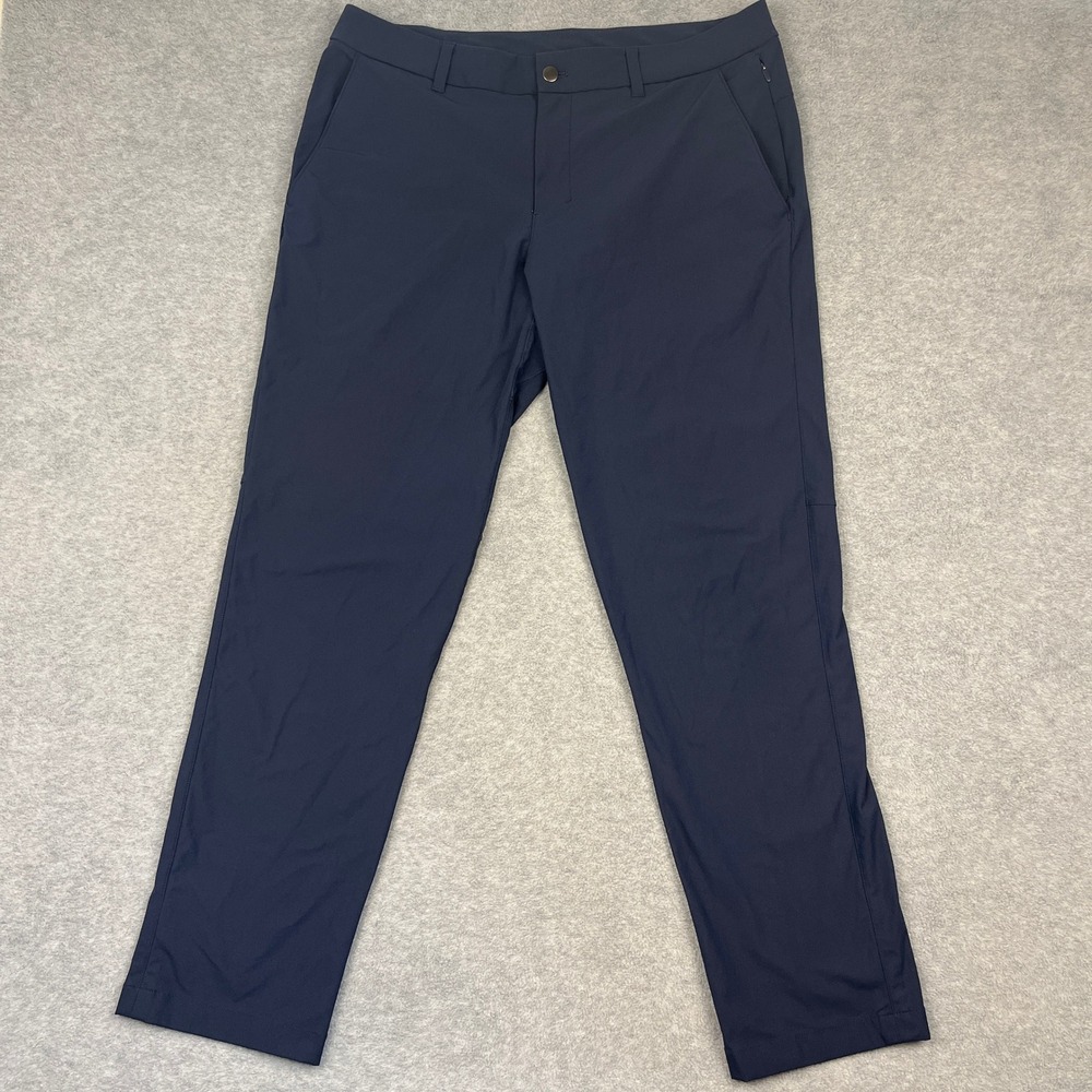 Lululemon ABC Commission Pants Mens 36 Blue Slim Trouser Performance Golf